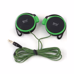 Universal Ear Hanging Earphone 3.5mm Headphones Stereo Bass Music Earphone - Blue