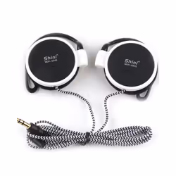 Universal Ear Hanging Earphone 3.5mm Headphones Stereo Bass Music Earphone - Blue