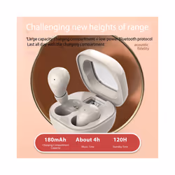SK19 TWS Wireless Bluetooth Headphones In-Ear Invisible Sleep Earbuds - White