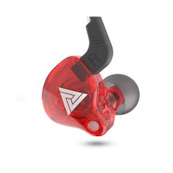 QKZ AK6 Copper Driver HiFi Wired Earphone Race Sport Headphone Bass Stereo - AK6 Red