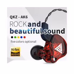 QKZ AK6 Copper Driver HiFi Wired Earphone Race Sport Headphone Bass Stereo - AK6 Green