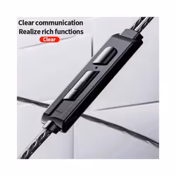 X2 Dynamic Wired Earphones HIFI Heavy Bass Earbuds In Ear Gaming Headphones - Black with Mic