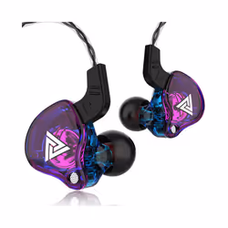 QKZ AK6 In Ear Earphone 6 Dynamic Driver Unit Headphone With Mic Stereo - AK6 Pruple