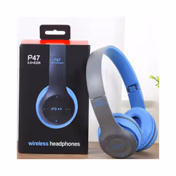 Bluetooth 5.0 P47 TWS Stereo Headphone Bluetooth Earphones Music Headset - Blue