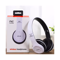 Bluetooth 5.0 P47 TWS Stereo Headphone Bluetooth Earphones Music Headset - White