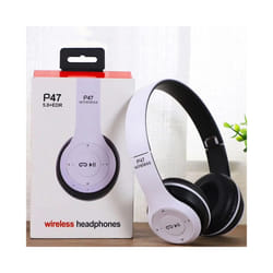 Bluetooth 5.0 P47 TWS Stereo Headphone Bluetooth Earphones Music Headset - White