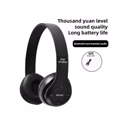 Bluetooth 5.0 P47 TWS Stereo Headphone Bluetooth Earphones Music Headset - Red