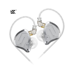 KZ ZSN Pro 2 1BA+1DD Hybrid Driver In Ear Earphone HIFI Bass Earbuds Metal - Silver no mic