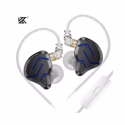 KZ ZSN Pro 2 1BA+1DD Hybrid Driver In Ear Earphone HIFI Bass Earbuds Metal - Blue with mic