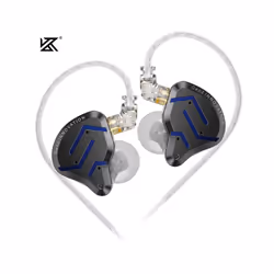 KZ ZSN Pro 2 1BA+1DD Hybrid Driver In Ear Earphone HIFI Bass Earbuds Metal - Blue no mic