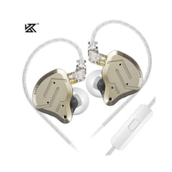 KZ ZSN Pro 2 1BA+1DD Hybrid Driver In Ear Earphone HIFI Bass Earbuds Metal - Gold with mic