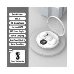 Sleep Invisible Earphone Mini Hidden Headphones In Ear IPX5 Waterproof - White