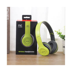 P47 Bluetooth 5.0 Wireless Headphone Foldable HIFI Stereo Bass Earphone - Green