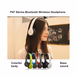 P47 Bluetooth 5.0 Wireless Headphone Foldable HIFI Stereo Bass Earphone - Green