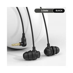 S8 Elbow Wired Earphones Sleep In-ear 3.5mm Headphones Silicone Wire Headset - Black