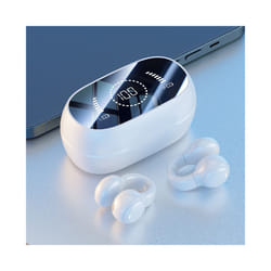 GENAI M47 Ear Clip Headphones Wireless Earbuds Bluetooth Open Ear headset - White