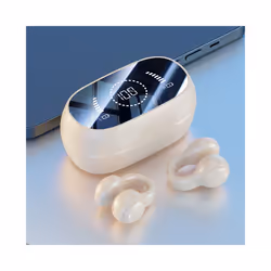 GENAI M47 Ear Clip Headphones Wireless Earbuds Bluetooth Open Ear headset - Beige