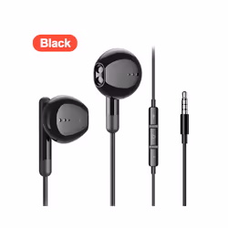 For Galaxy S24 Ultra Type C Earbud Wired Headphones With Mic DAC Chip - Black 3.5mm
