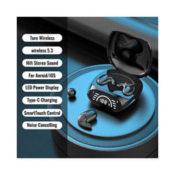 Invisible Sleep Headphones Mini Bluetooth 5.3 Earphones ENC Noise Cancelling - Black