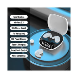Invisible Sleep Headphones Mini Bluetooth 5.3 Earphones ENC Noise Cancelling - White