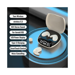 Invisible Sleep Headphones Mini Bluetooth 5.3 Earphones ENC Noise Cancelling - Khaki