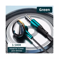Type-C Wired Headphones For Samsung Galaxy S24 S23 S22 S21 Ultra 3.5MM - Green 3.5MM Earphone