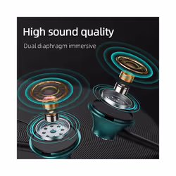 Type-C Wired Headphones For Samsung Galaxy S24 S23 S22 S21 Ultra 3.5MM - Green USB C Earphone