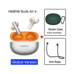 Global Version realme buds Air 6 TWS Earphone Hi-Res LHDC 5.0 Active Noise - Silver GL n green