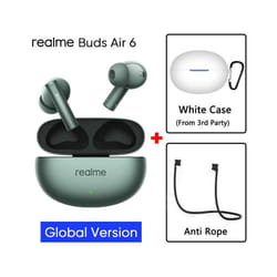 Global Version realme buds Air 6 TWS Earphone Hi-Res LHDC 5.0 Active Noise - Green GL n white
