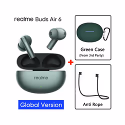 Global Version realme buds Air 6 TWS Earphone Hi-Res LHDC 5.0 Active Noise - Green GL n green
