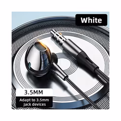 For Samsung Headphones HiFi Bass Stereo Volume Control With Mic USB Type - Black 3.5mm