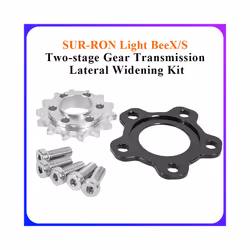 For Surron Tire Widening Kit Sprocket Traverse 4mm Wider Tires Installed