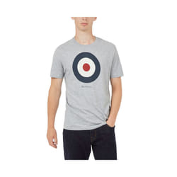 BEN SHERMAN Mens T Shirt Target Logo Summer Cotton - Grey, S