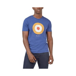BEN SHERMAN Mens T Shirt Target Logo Summer Cotton - Dark Blue, XS