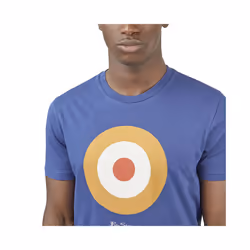 BEN SHERMAN Mens T Shirt Target Logo Summer Cotton - Dark Blue, XS