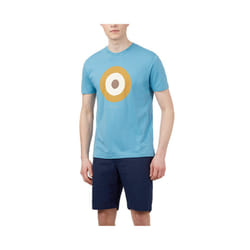 BEN SHERMAN Mens T Shirt Target Logo Summer Cotton - Light Blue, 3XL