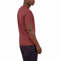 BEN SHERMAN Mens T Shirt Target Logo Summer Cotton - Burgundy and Navy, S