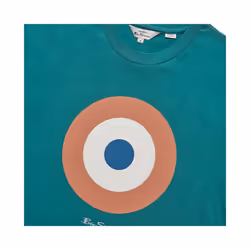 BEN SHERMAN Mens T Shirt Target Logo Summer Cotton - Light Green, XS