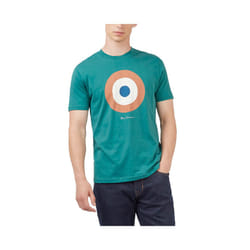 BEN SHERMAN Mens T Shirt Target Logo Summer Cotton - Light Green, 3XL