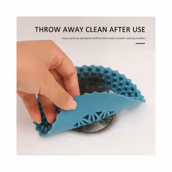 1PC  Shower Drain Hair Catcher TPR Sewer Filter Mesh Home Floor Anti-blocking - Black