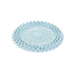 1PC  Shower Drain Hair Catcher TPR Sewer Filter Mesh Home Floor Anti-blocking - Light blue
