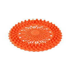 1PC  Shower Drain Hair Catcher TPR Sewer Filter Mesh Home Floor Anti-blocking - Orange