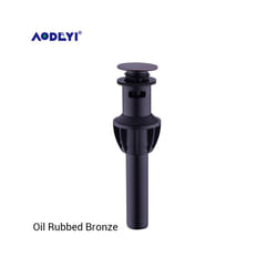 Basin Drain Black/Nickel Brushed/Chrome/Rose Gold/ORB Bathroom Sink Push - Oil Rubbed Bronze