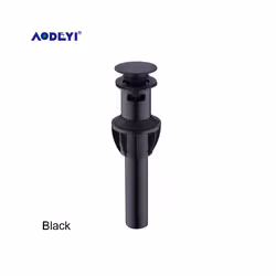 Basin Drain Black/Nickel Brushed/Chrome/Rose Gold/ORB Bathroom Sink Push - Black
