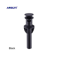 Basin Drain Black/Nickel Brushed/Chrome/Rose Gold/ORB Bathroom Sink Push - Black