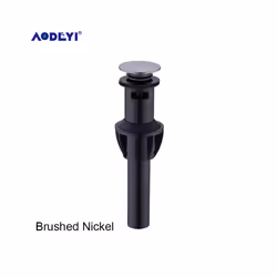 Basin Drain Black/Nickel Brushed/Chrome/Rose Gold/ORB Bathroom Sink Push - Brushed Nickel