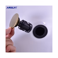 Basin Drain Black/Nickel Brushed/Chrome/Rose Gold/ORB Bathroom Sink Push - Brushed Nickel