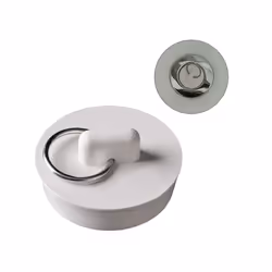 Drain Stopper Rubber Plug Replacement For Bathtub Kitchen Sink Bathroom - Rubber White E