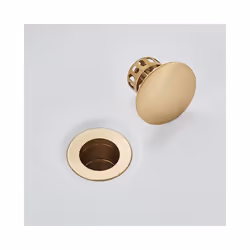 Gold Pop Up Drain Button Bathroom Sink Plug Drainer Siphon Waste Stopper - Gold A