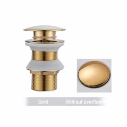 Gold Pop Up Drain Button Bathroom Sink Plug Drainer Siphon Waste Stopper - Gold B